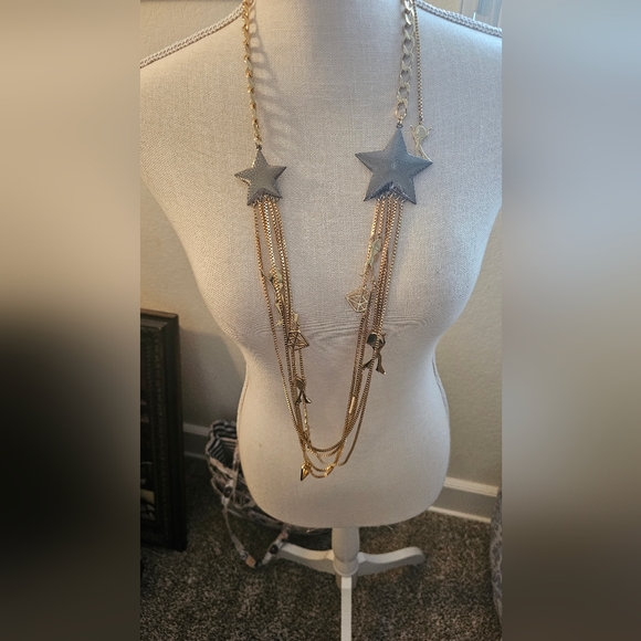 Betsy Johnson Disco Charm Necklace NWOT 22 Inch - Picture 1 of 11